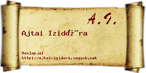 Ajtai Izidóra névjegykártya